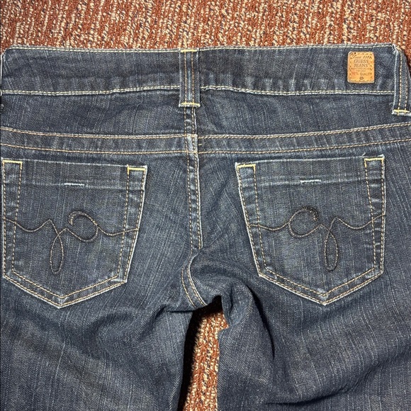 Guess vintage daredevil boot low rise dark wash denim women’s 26 - Picture 6 of 16